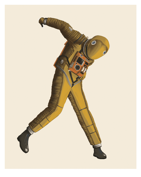 Blake Smisko "Astronaut In The Void Yellow" Framed