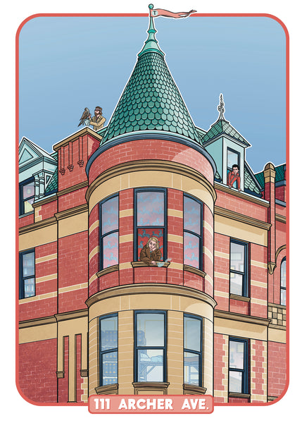 Adam Haris "111 Archer Ave" Postcard