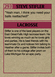 Cuyler Smith "293 - Steve Stifler" Trading Card