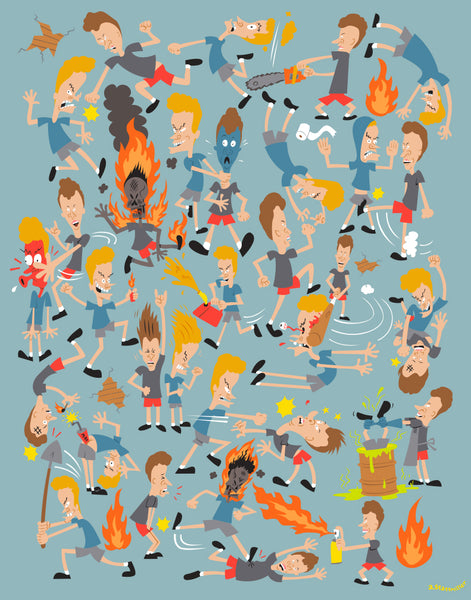 Andy Stattmiller "Beavis vs. Butthead" Print