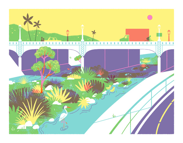 Ellen Surrey "LA River" Framed Print