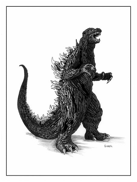 Carles Ganya "Godzilla" Print