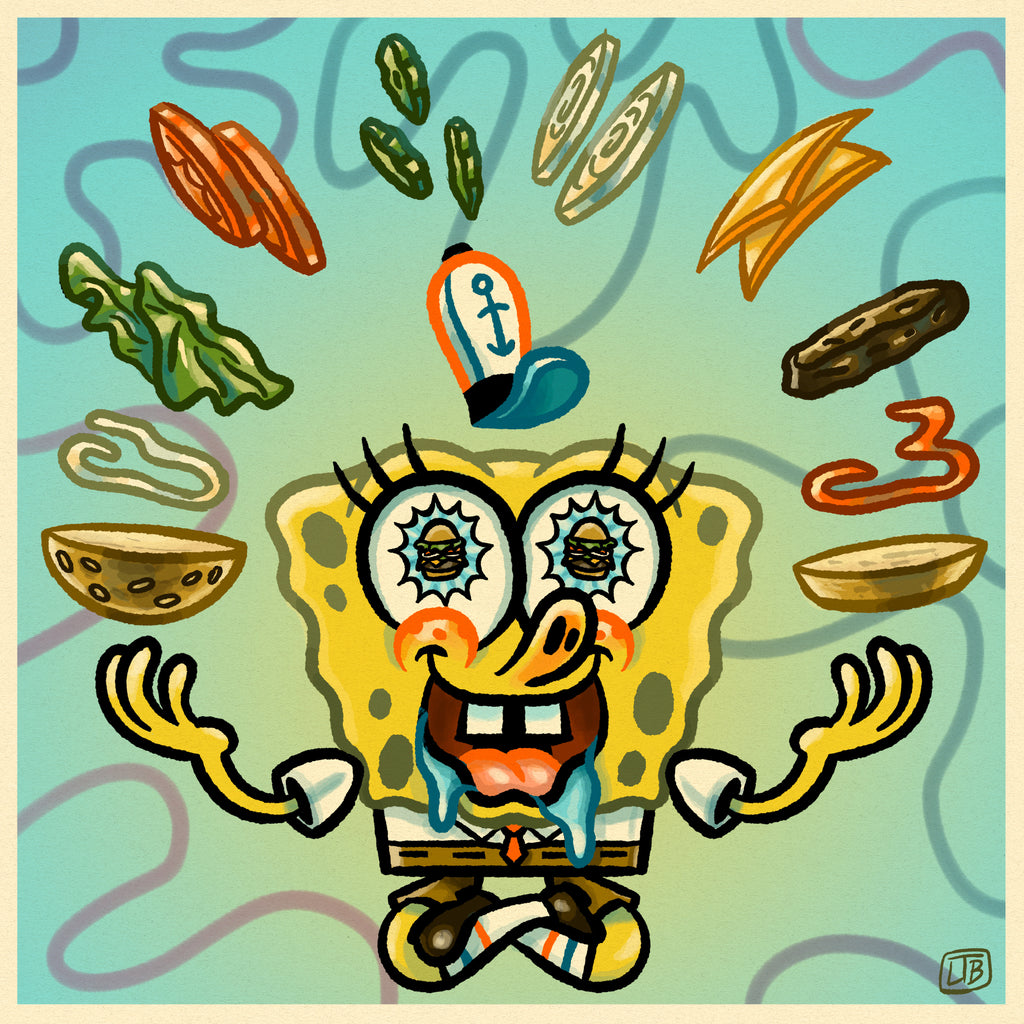 Luke T Benson "The Almighty Krabby Patty" Print