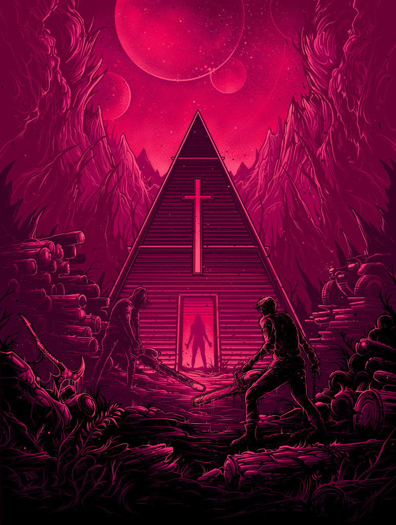 Dan Mumford “Under the crimson, primordial sky.” framed print