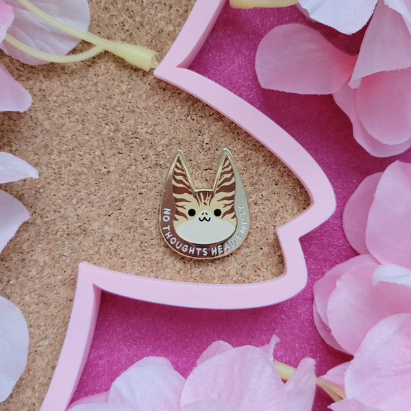 Maintaining Mediocrity "No thoughts head empty" pin