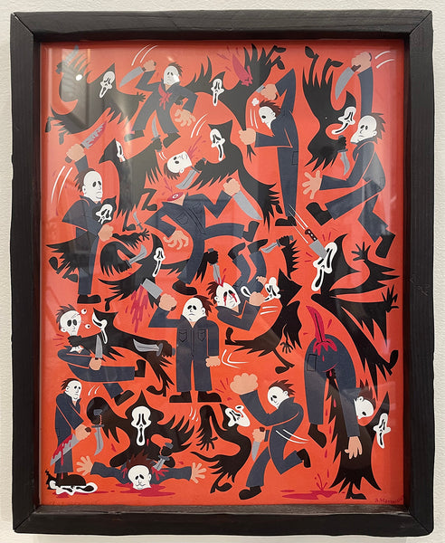 Andy Stattmiller "Michael Myers vs. Ghostface" Framed Print