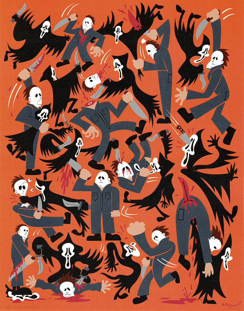 Andy Stattmiller "Michael Myers vs. Ghostface" Print