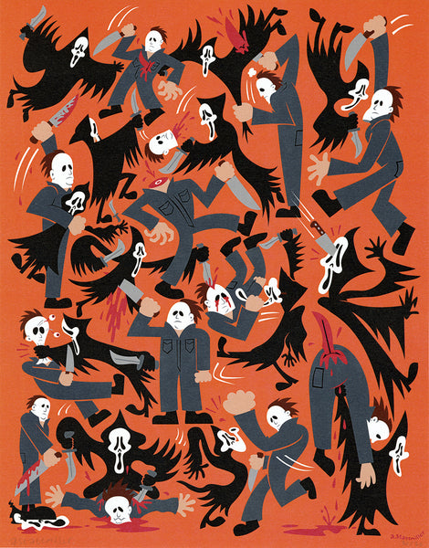 Andy Stattmiller "Michael Myers vs. Ghostface" Print