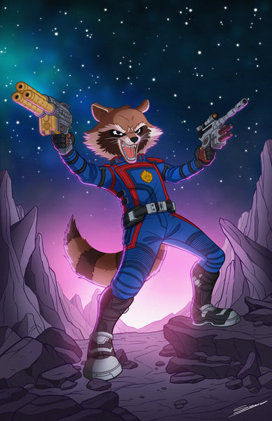 Sean Segarra "Rocket Racoon" print