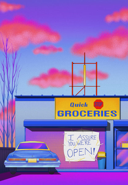 Zita Walker "We're Open" Print