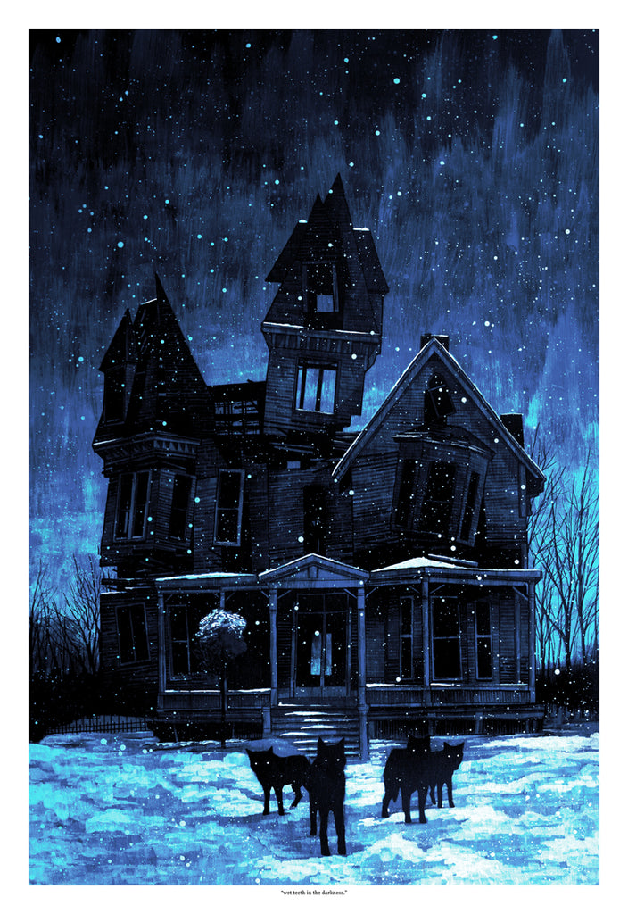 Daniel Danger "wet teeth in the darkness" Print