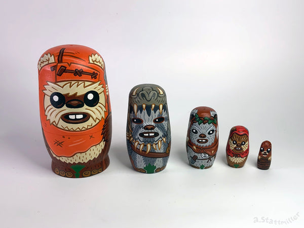 Andy Stattmiller "Ewok Nesting Dolls"