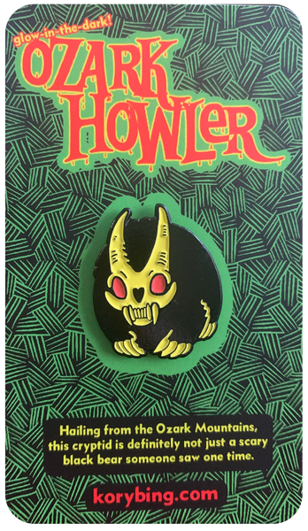 Kory Bing "Glow-in-the-Dark Ozark Howler" pin