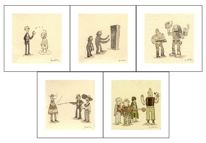 Scott C "The Great Showdowns Print Set #2" Artist Proof