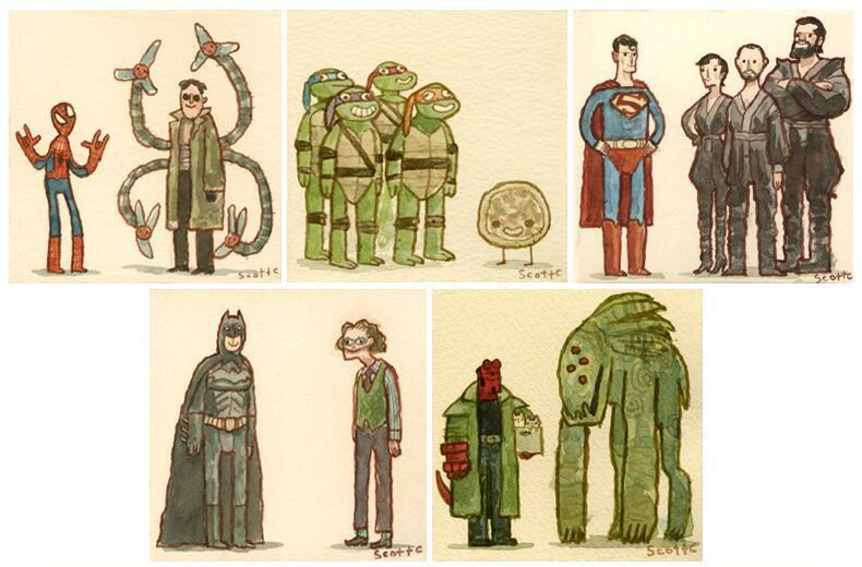 Scott C "The Great Showdowns SDCC Print Set" Artist Proof