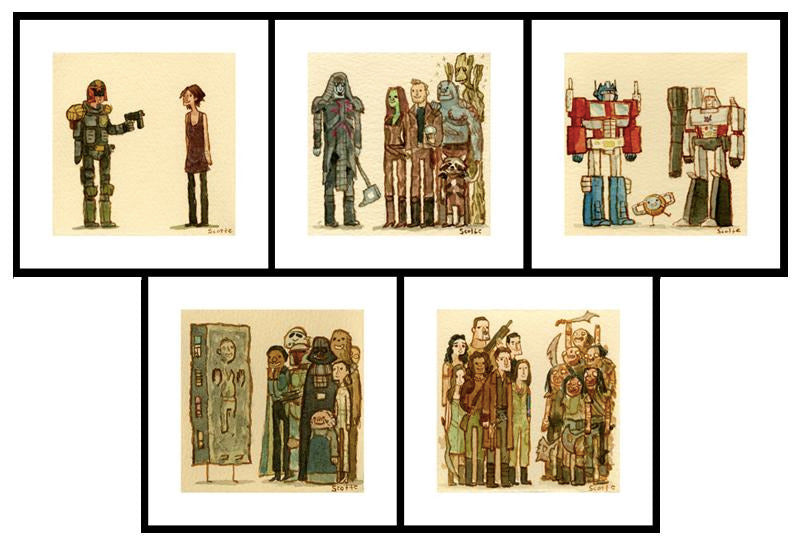 Scott C "The Great Showdowns Print Set #17" Artist Proof