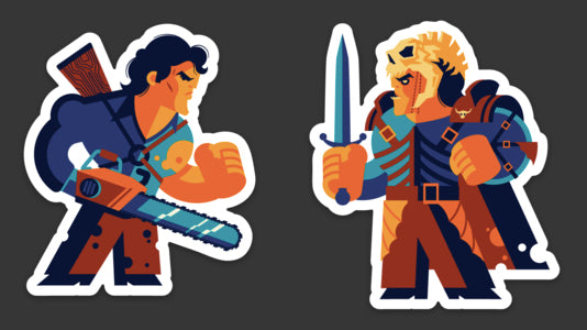 Tom Whalen "Ashley Vs Evil Ashley" Sticker Set