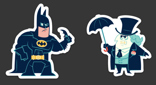 Dave Perillo "Bruce Vs Oswald" Sticker Set