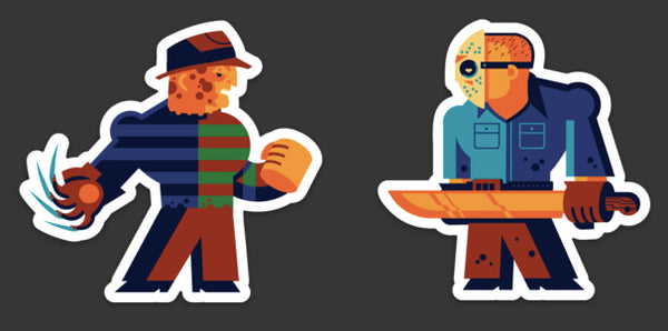 Tom Whalen "Springwood Vs Crystal Lake" Sticker Set