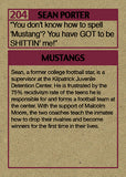 Cuyler Smith "204 - Sean Porter" Trading Card