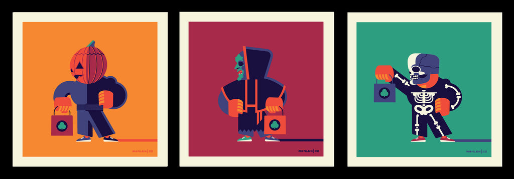 Tom Whalen "3 more days 'til Halloween" Print Set
