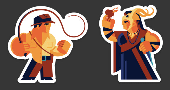 Tom Whalen "Dr. J Vs The Priest" Sticker Set