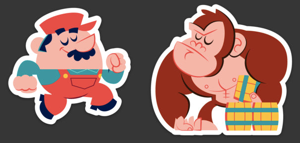 Dave Perillo "Mario Vs Donkey" Sticker Set
