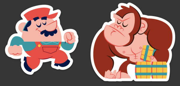 Dave Perillo "Mario Vs Donkey" Sticker Set