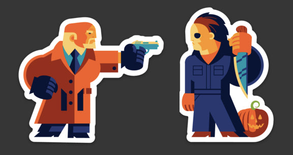 Tom Whalen "Sam Vs Mike" Sticker Set