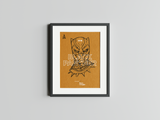 Title Cards "#5 Black Panther" Framed Print