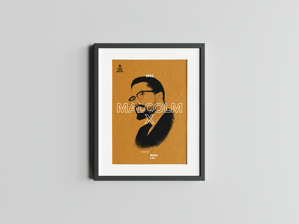 Title Cards "#6 Malcolm X" Framed Print
