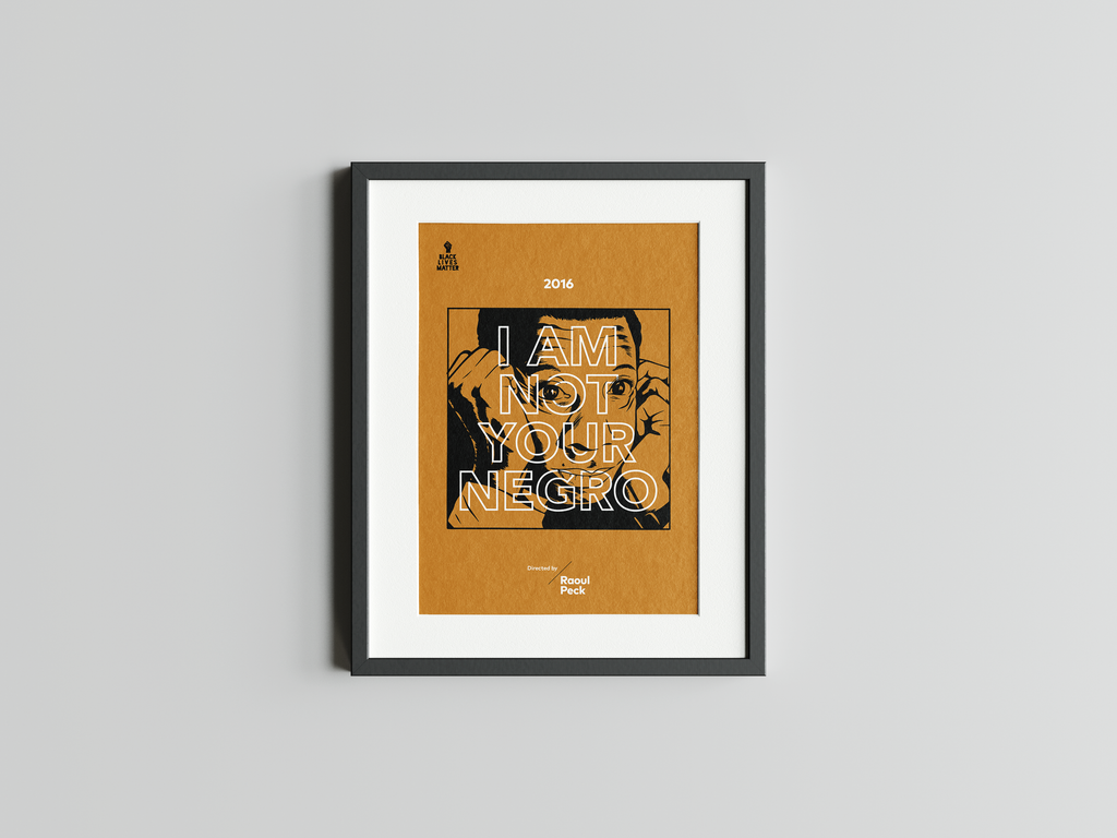 Title Cards "#7 I Am Not Your Negro" Framed Print
