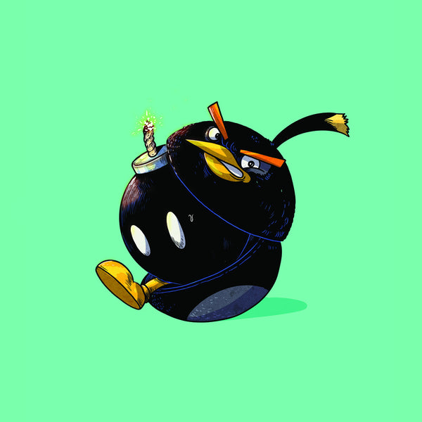 Alex Solis "Angry Bomb Bird Unmasked" Print
