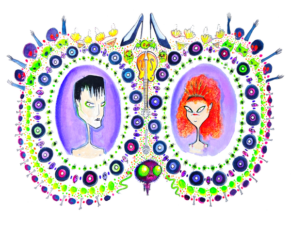 Angela Oster "Lux and Ivy" print