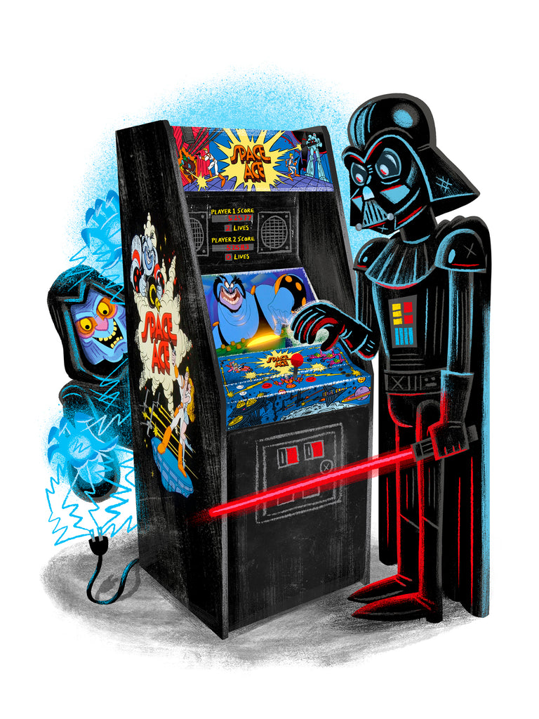 Luke Flowers "Arcade Dayz: SPACE ACE" Print