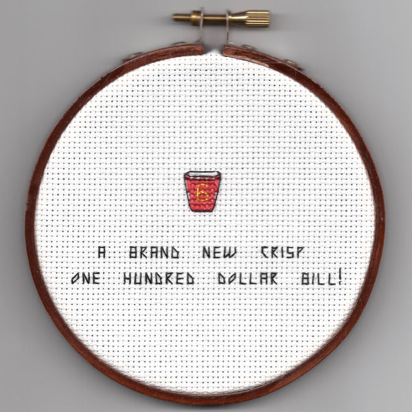 Oh Sew Nerdy "A brand new crisp one hundred dollar bill!"