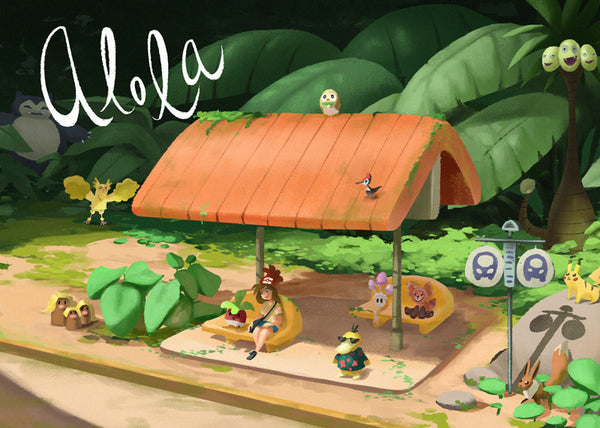 Betsy Bauer "Visit Alola" Postcard Print