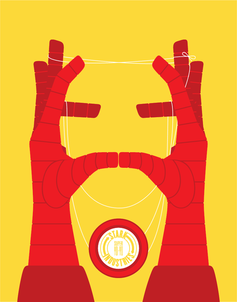 Bruce Yan "Iron Man on the Flying Trapeze" Print