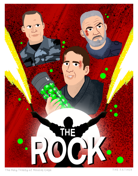 Nick Camia aka @ExtraCooler "The Holy Trinity of Nicolas Cage - The Father" Print