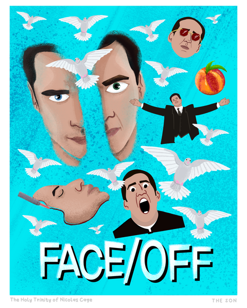 Nick Camia aka @ExtraCooler "The Holy Trinity of Nicolas Cage - The Son" Print