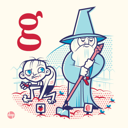 Dave Perillo "G is for Gleefully Gardening" Print