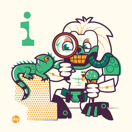 Dave Perillo "I is for Investigating Iguanas" Print