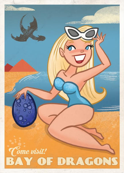 Daisy Church "Visit Dragon Bay!" Postcard Print