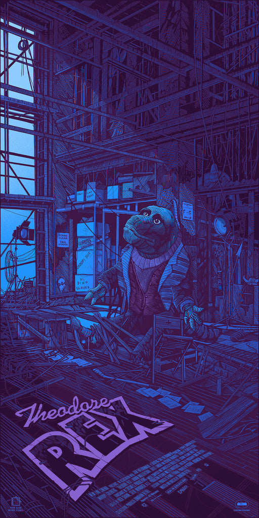 Daniel Danger "the Theodore Rex costume rotting away in a prop warehouse; forgotten, cold, and alone, staring into the heavens." Print