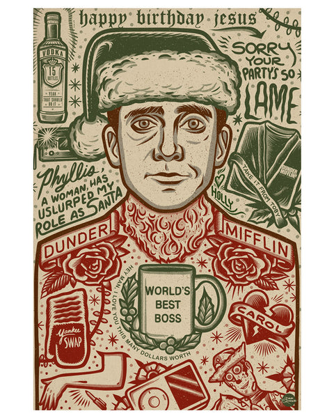 Dave Quiggle "Michael Christmas" Print