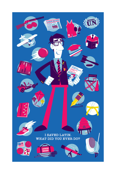 Doug LaRocca "I Saved Latin" print