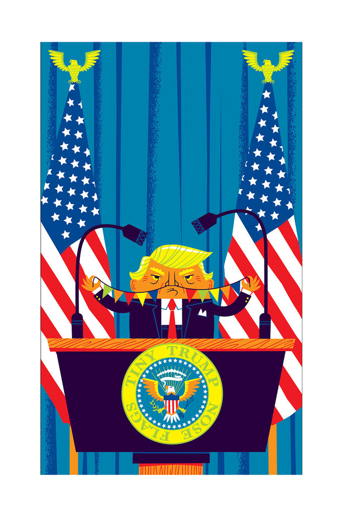 Doug LaRocca "Tiny Trump Nose Flags" Print
