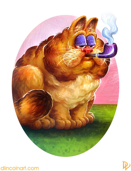 Dustin Lincoln "The Cat Has Your Pipe." Print