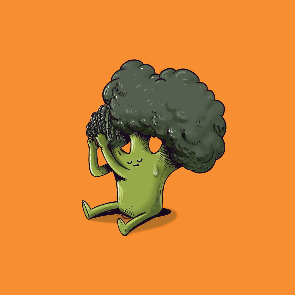 Alex Solis "Broccoli Getting Cornrows" Print