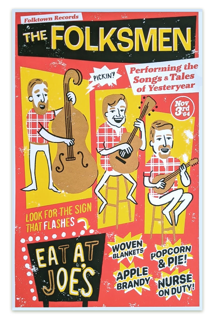 Bryan Brinkman "The Folksmen Live at Joe's" Print